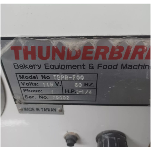 TBPR-700 THUNDERBIRD USED DOUGH ROLLER - Image 2